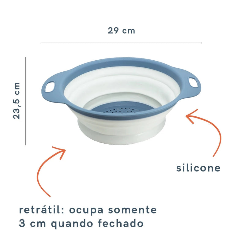 Escorredor Para Alimentos Retrátil Médio - Oikos